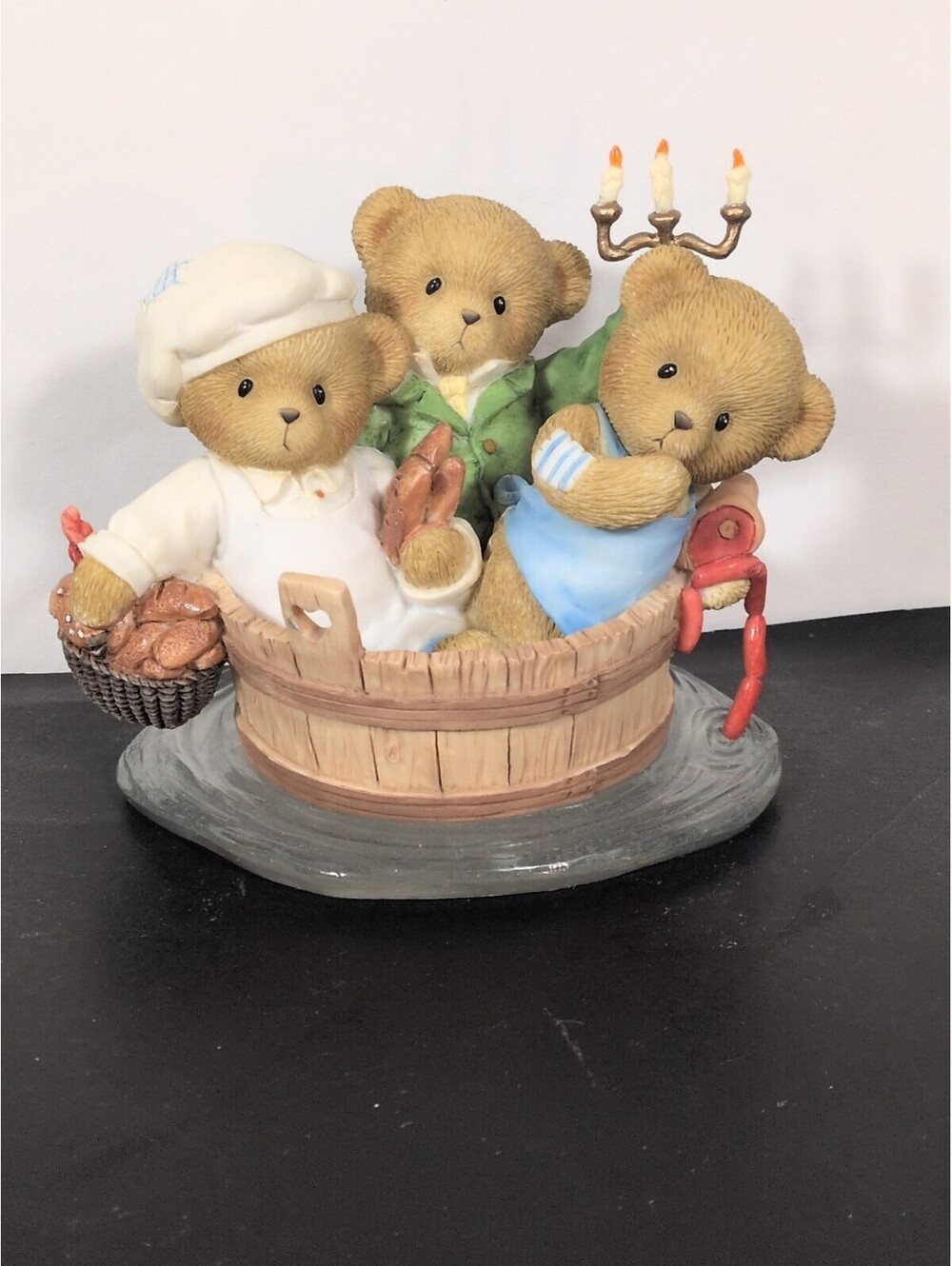 CHERISHED TEDDIES - RUB A DUB - THREE TEDDIES IN A TUB - LUCAS, JOSHUA, & ZACHAR